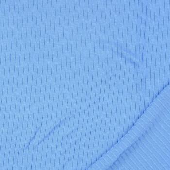 Rippenjersey - uni, jeansblau